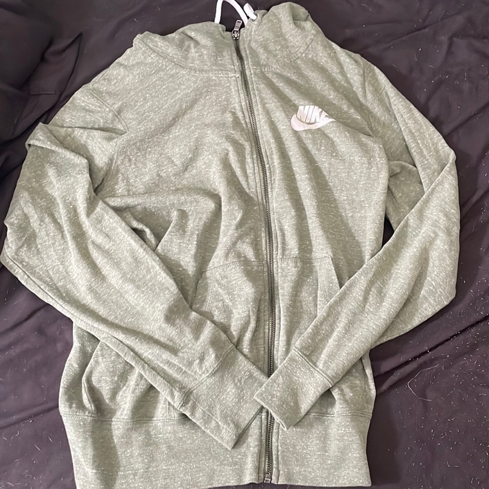 Mens green Nike zip up jacket